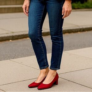 VGUC! Rangoni Firenze Red Leather Heels